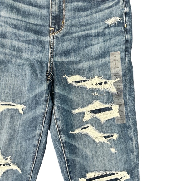 American Eagle Curvy Super Hi-rise Jegging stretch covered holes Dark Wash - Picture 3 of 10